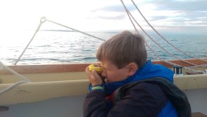 First mate taking a baring